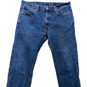 Levi's 505 Men's Regular Fit Straight Jeans Stretch Denim Sz 38x32 Blue Mid Wash